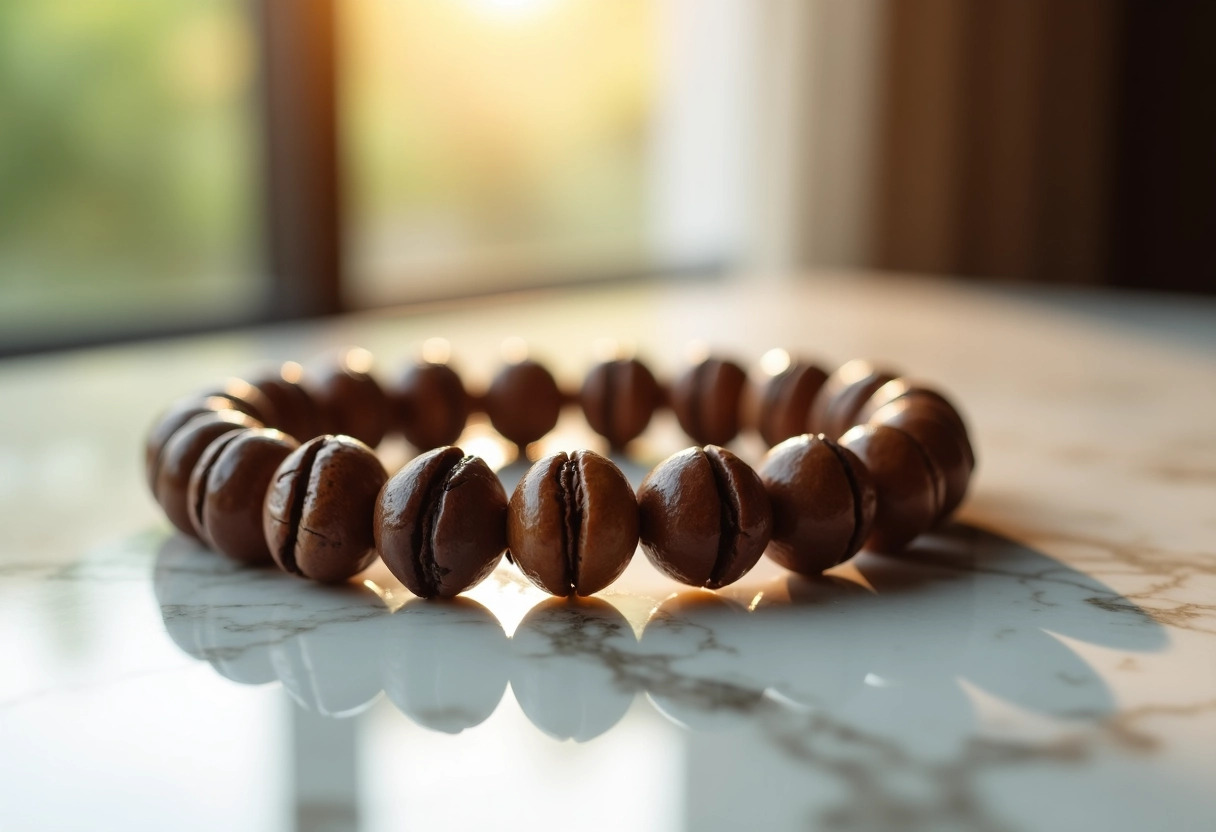 bracelet  graines de café