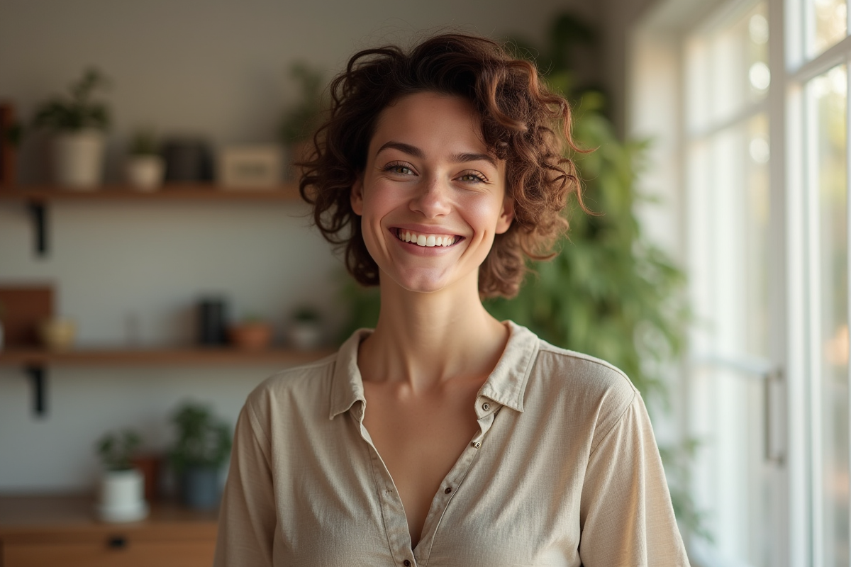 cheveux bouclés